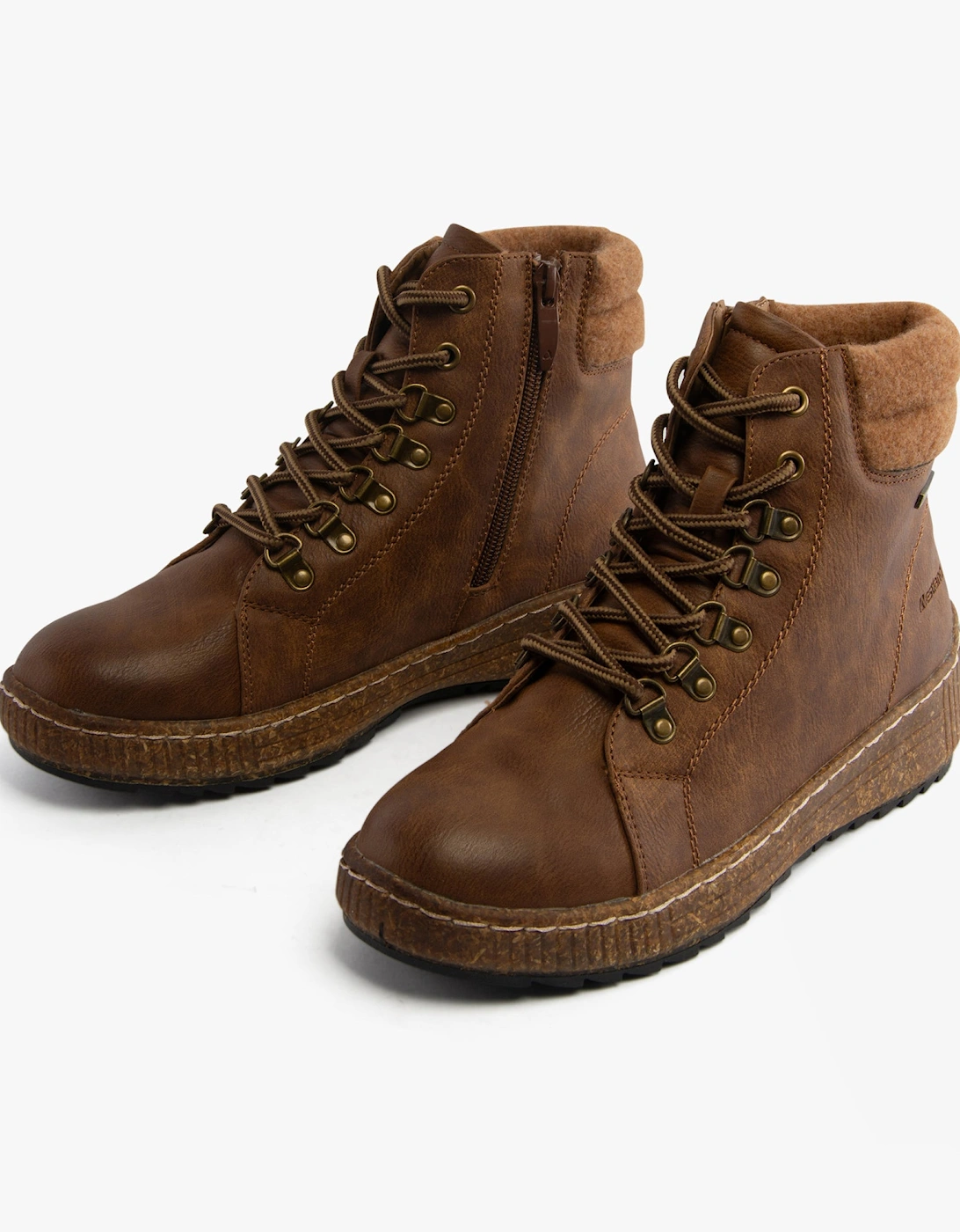 WYNDI 04 Womens Boots Brandy Kombi, 8 of 7