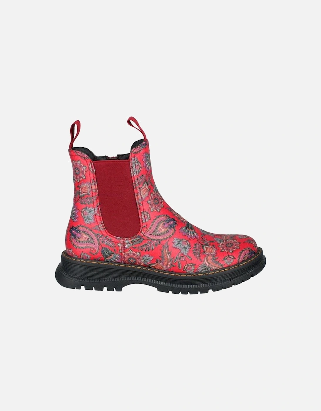 PEYTON 05 Womens Boots Red Print, 6 of 5