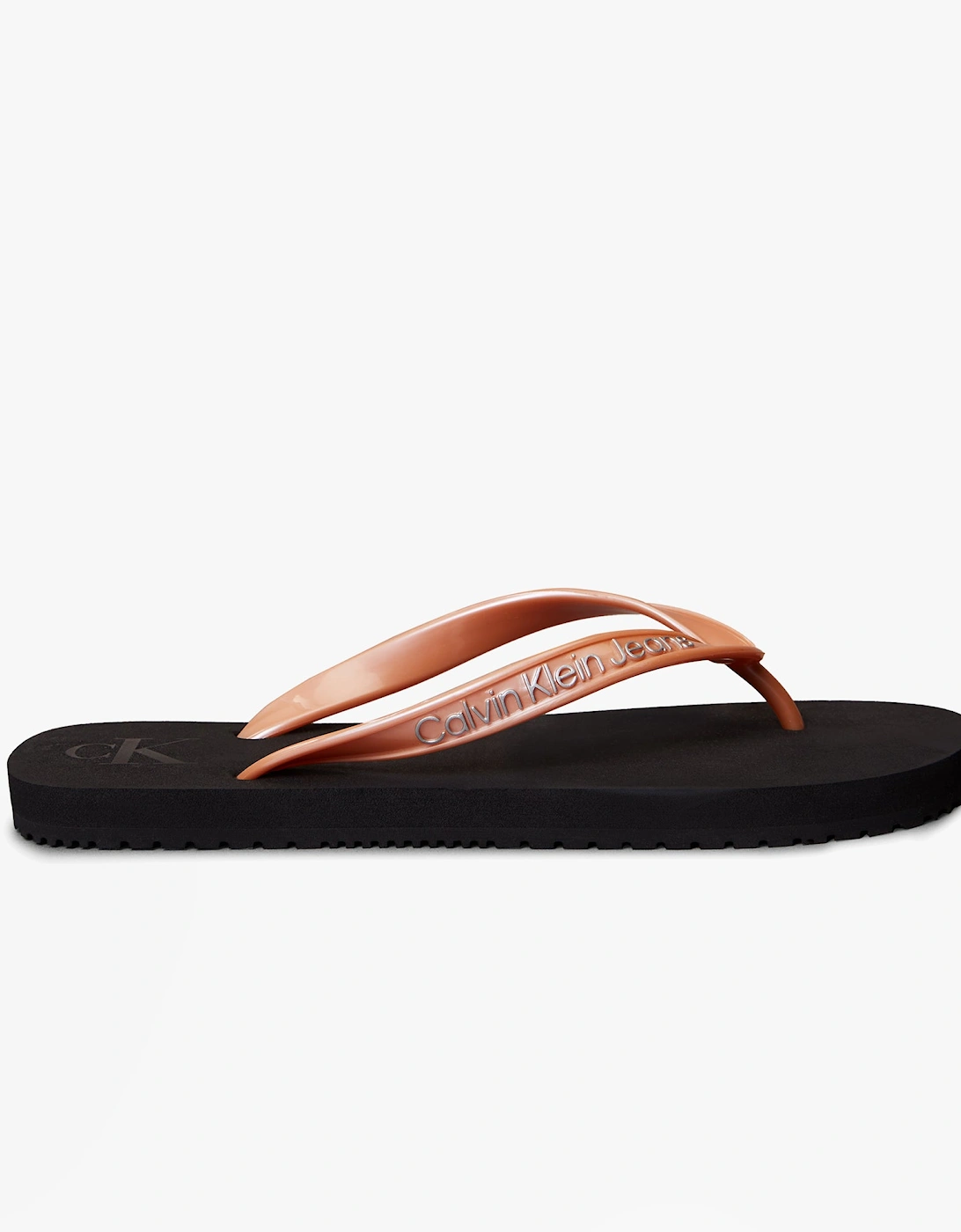 BEACH SANDAL MONOLOGUE Womens Flip Flops Black/Dusty Coral