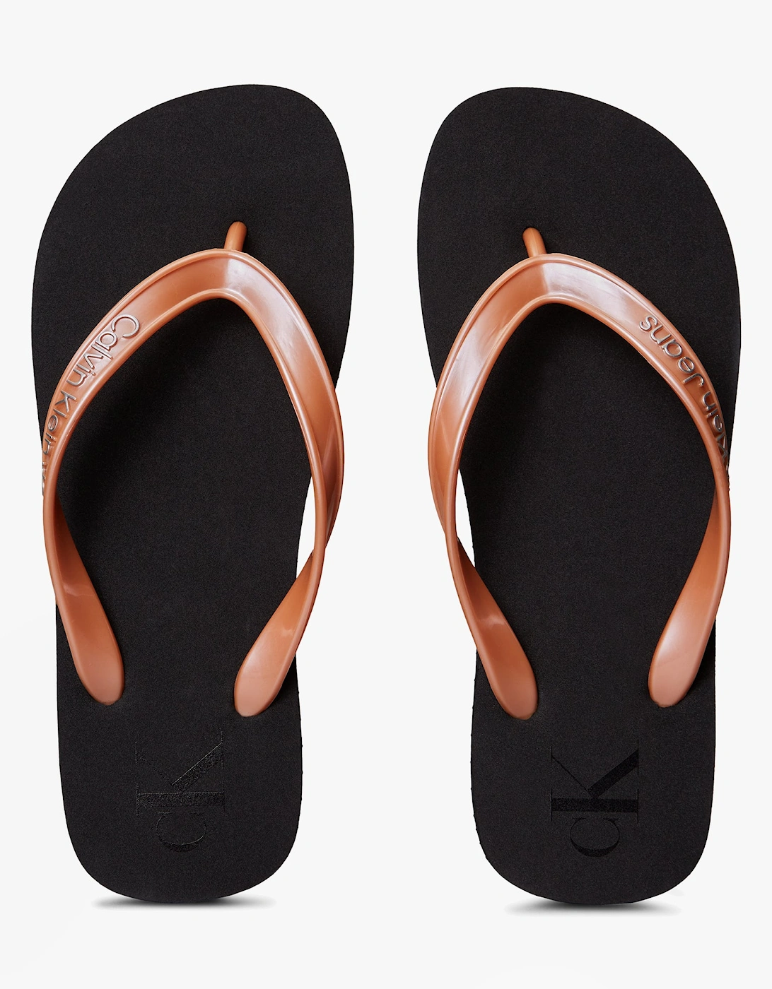 BEACH SANDAL MONOLOGUE Womens Flip Flops Black/Dusty Coral, 7 of 6
