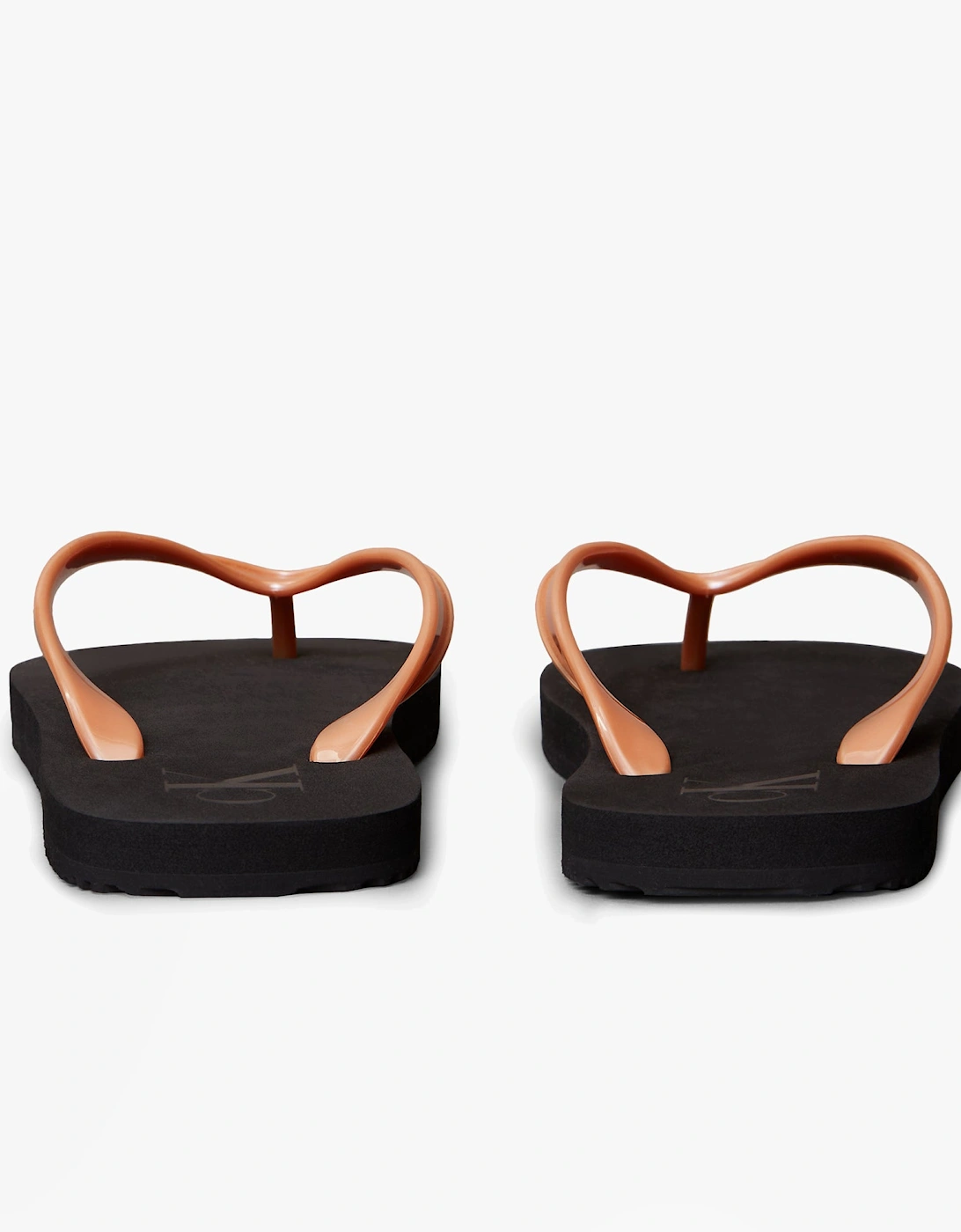 BEACH SANDAL MONOLOGUE Womens Flip Flops Black/Dusty Coral