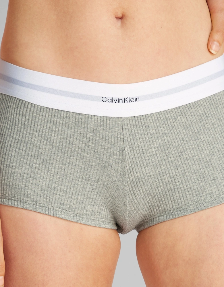 COTTON MODAL RIB Hipster Panty Womens Shorts Grey Heather