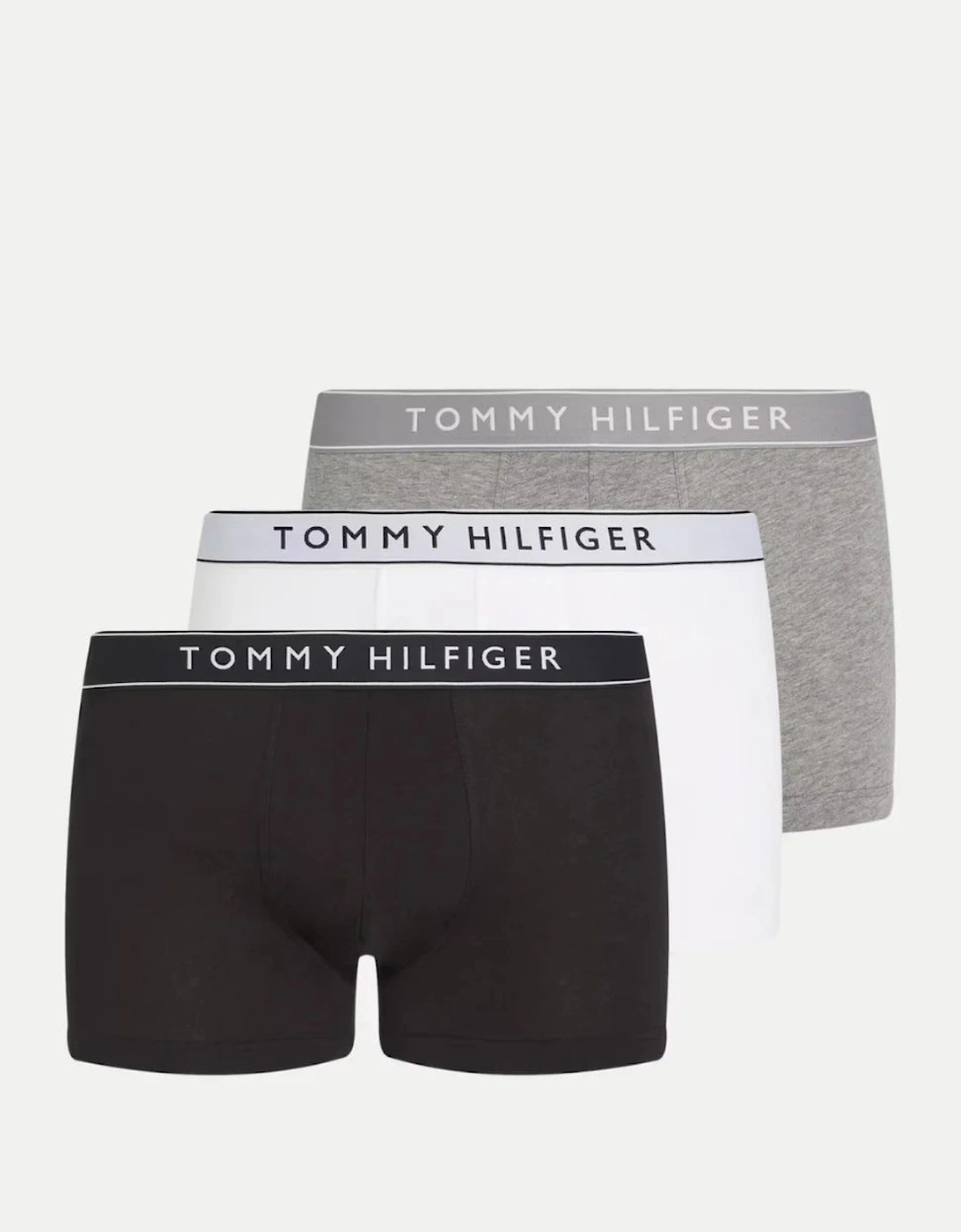 Mens 3 Pack Trunks Grey/Black/White, 2 of 1