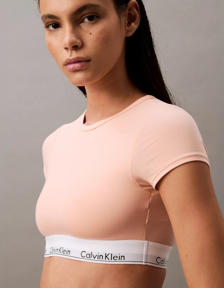 ICON COTTON Womens T-Shirt Bralette Melon Frenzy
