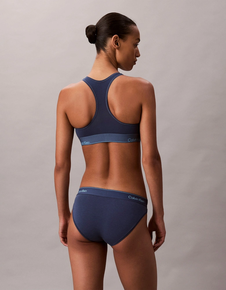 Icon Cotton Modal Womens Unlined Bralette Denim