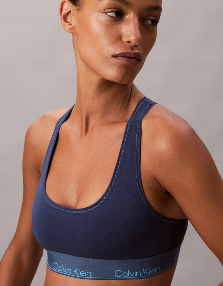 Icon Cotton Modal Womens Unlined Bralette Denim