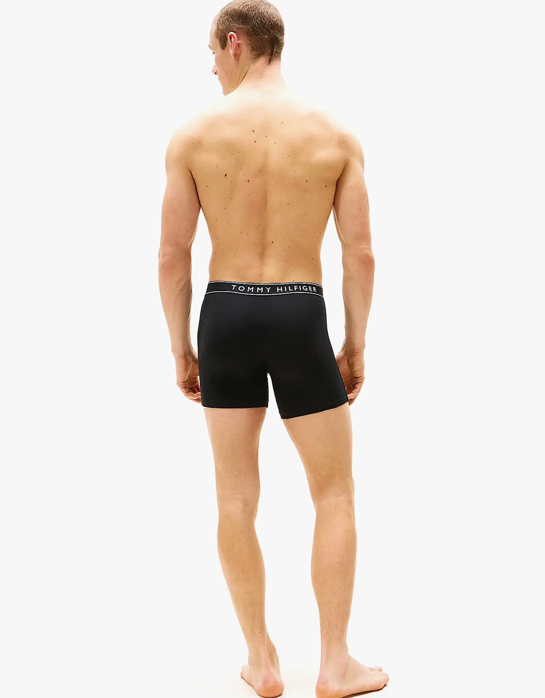 Mens 3 Pack Waistband Boxer Brief Black