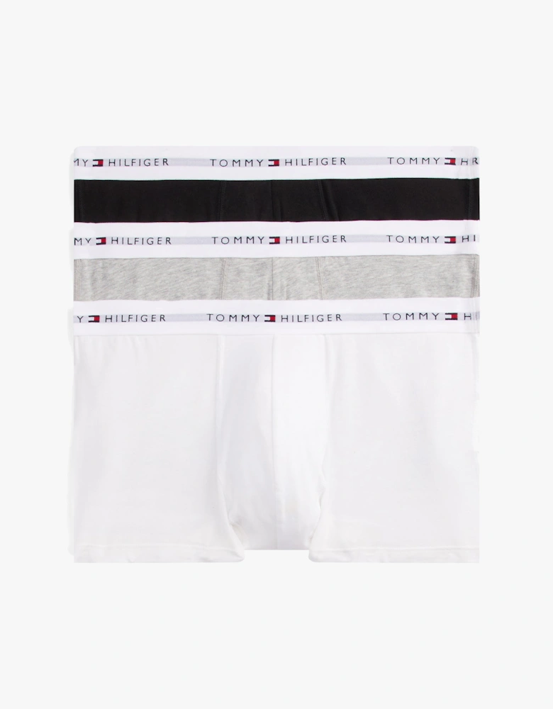 Mens 3 Pack Logo Waistband Trunks Multi