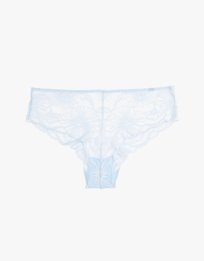 FLORAL LACE Womens Brazilian Briefs Sweet Blue