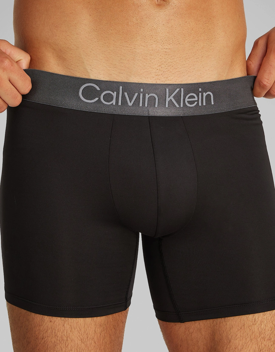 MICRO STRETCH 3 Pack Mens Boxer Briefs Black