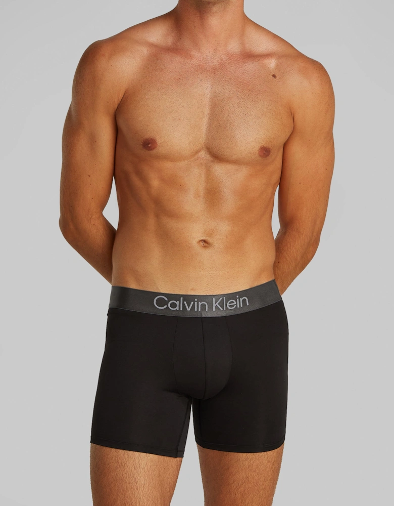 MICRO STRETCH 3 Pack Mens Boxer Briefs Black