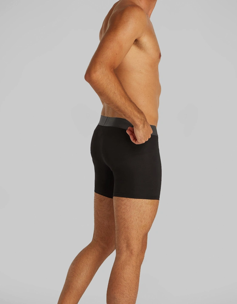 MICRO STRETCH 3 Pack Mens Boxer Briefs Black