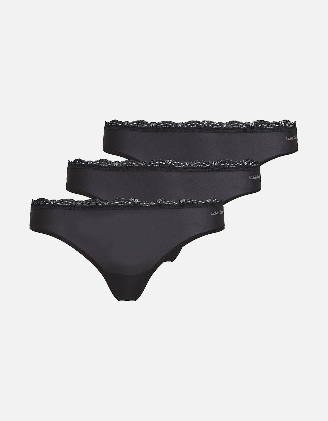 MICRO STRETCH Womens Lace Thongs Black, 5 of 4