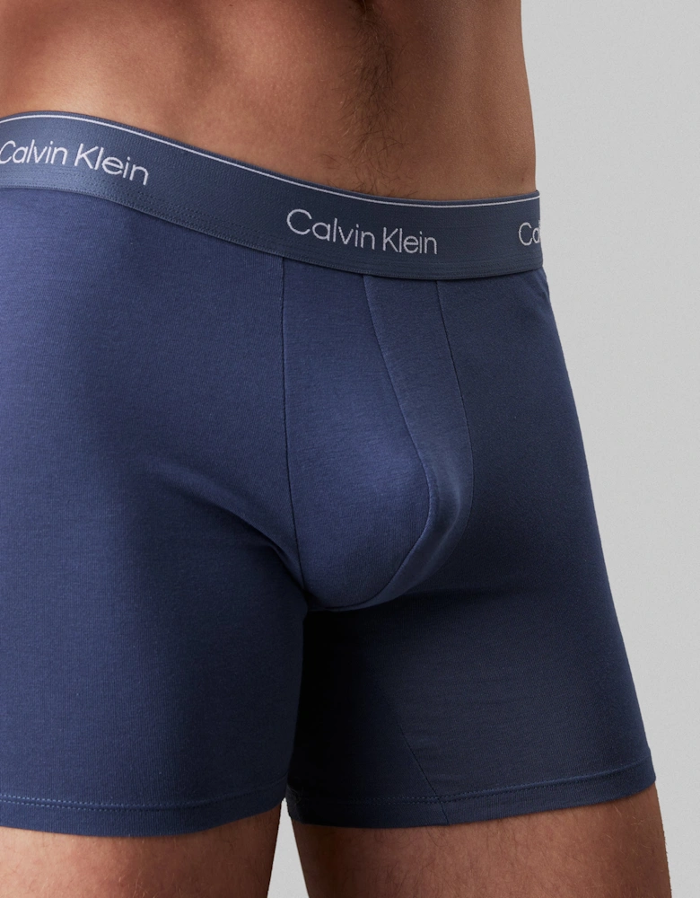 ICON COTTON STRETCH Mens 3 Pack Boxer Briefs Multicoloured