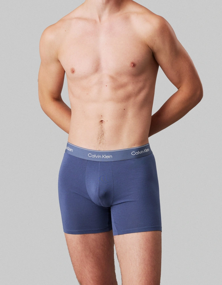 ICON COTTON STRETCH Mens 3 Pack Boxer Briefs Multicoloured