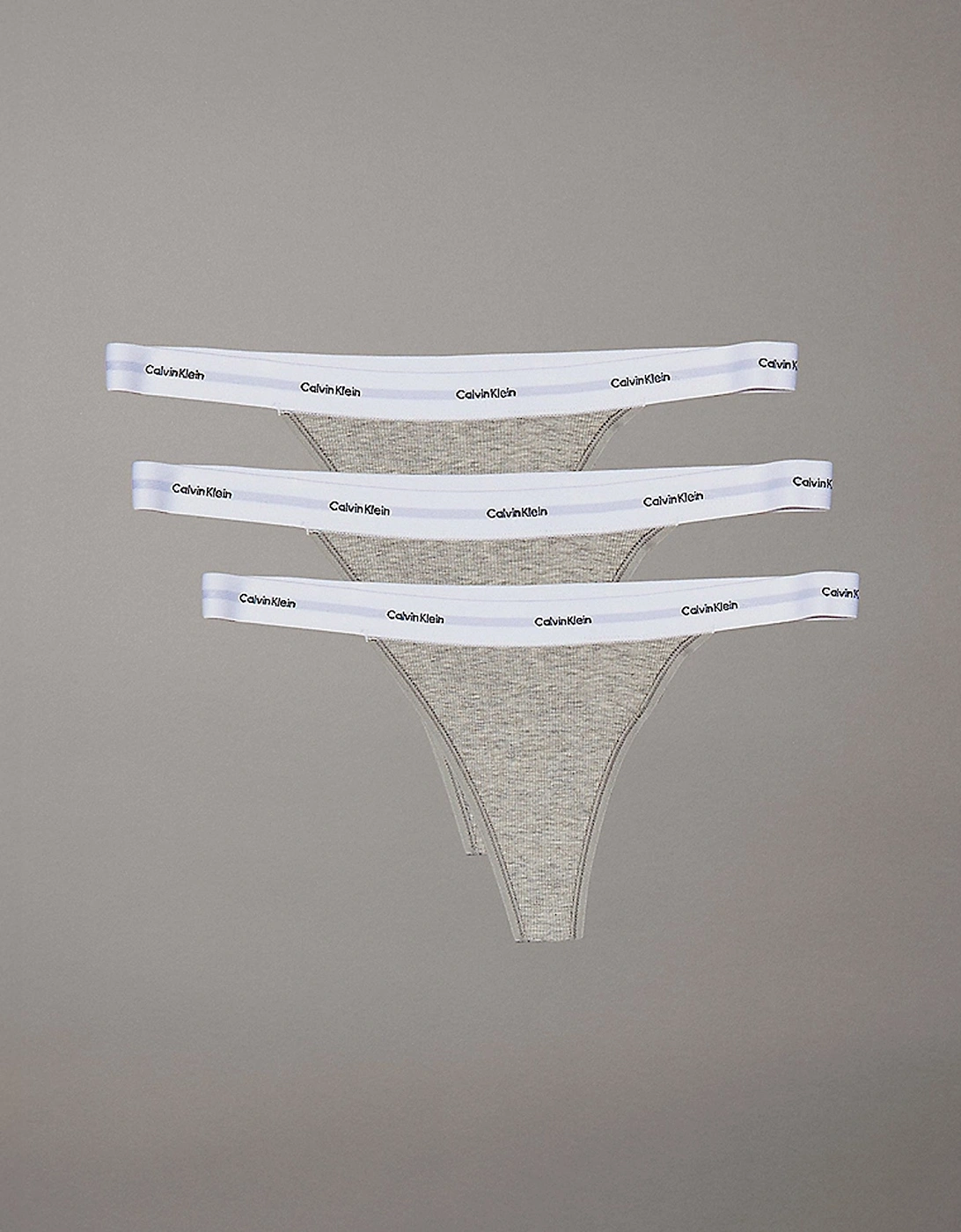COTTON STRETCH RIB 3 Pack Womens Thongs Multicoloured, 5 of 4