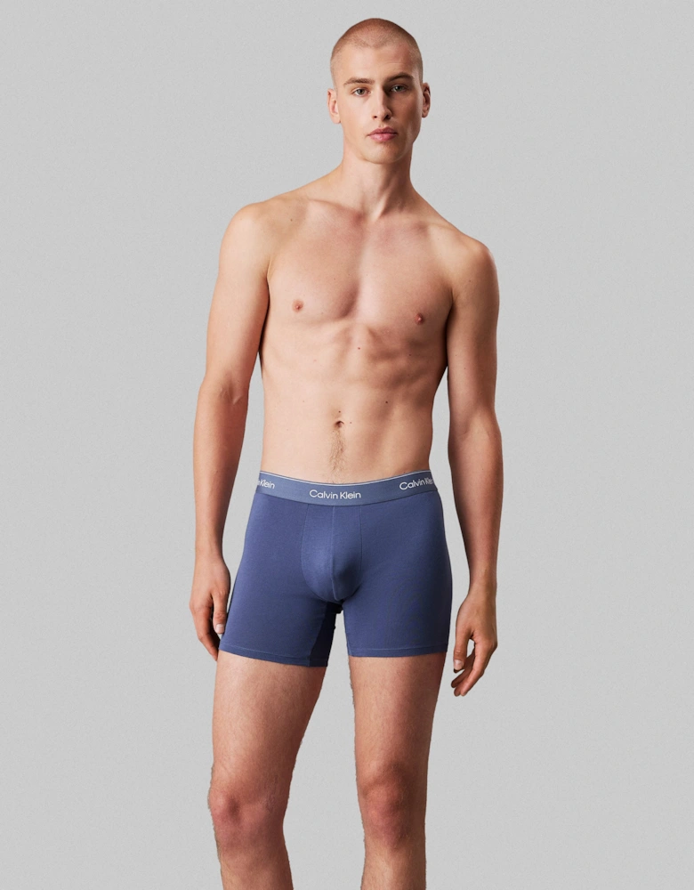 ICON COTTON STRETCH Mens 3 Pack Boxer Briefs Multicoloured