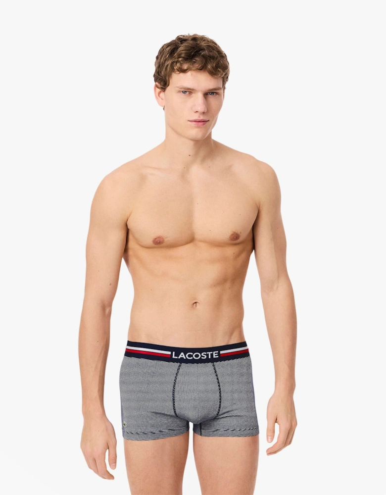 3 Pack Trunks Mens Trunks Navy Blue/White