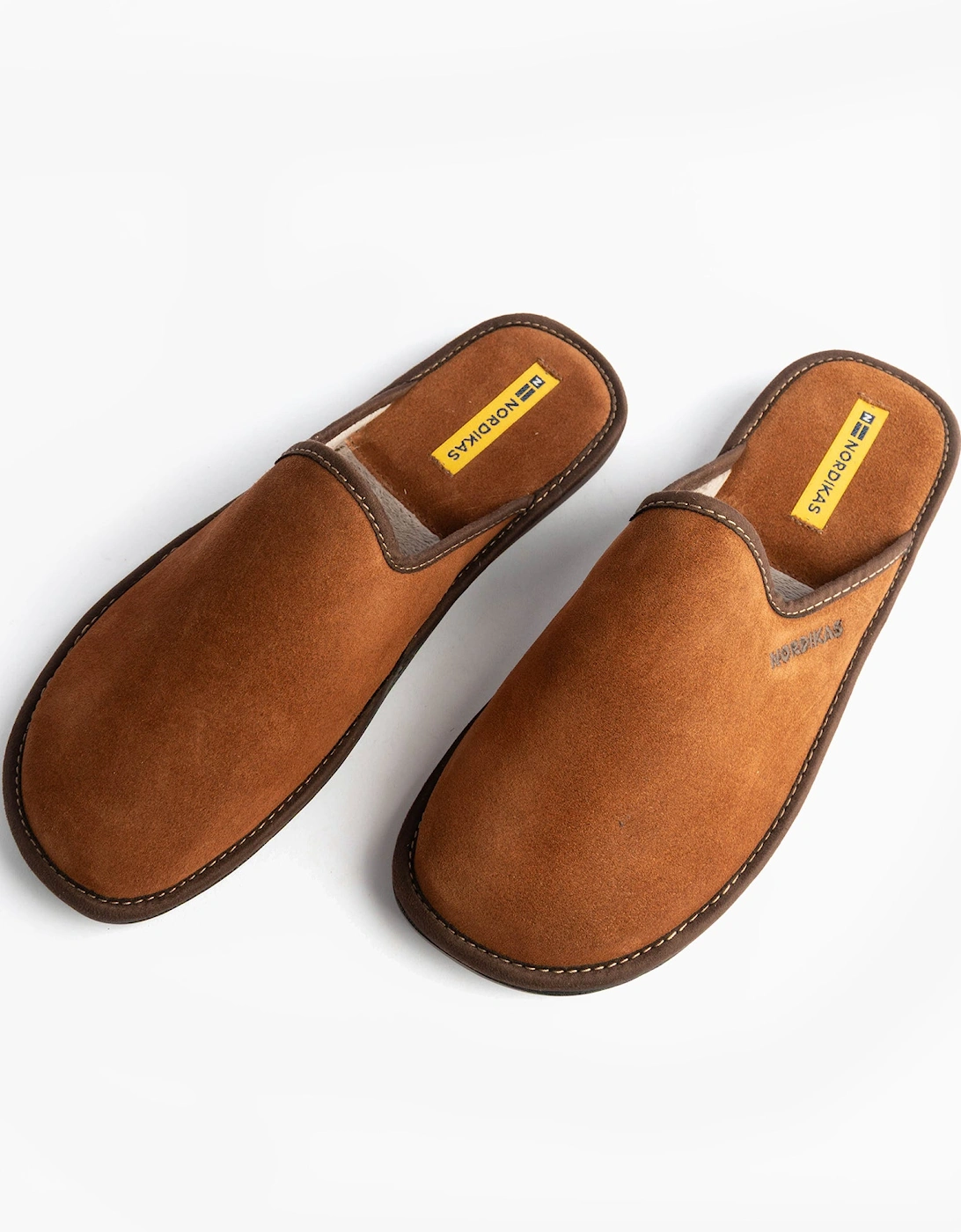 131 DUBLIN Mens Mule Slippers Brown