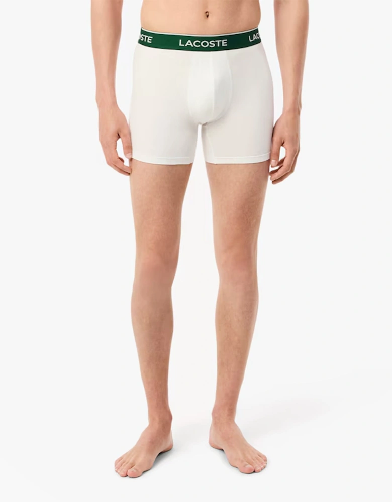 3 Pack Boxer Briefs Mens Boxer Briefs Black/White/Silver Chine