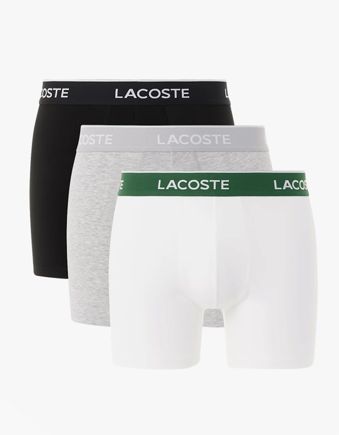 3 Pack Boxer Briefs Mens Boxer Briefs Black/White/Silver Chine, 5 of 4