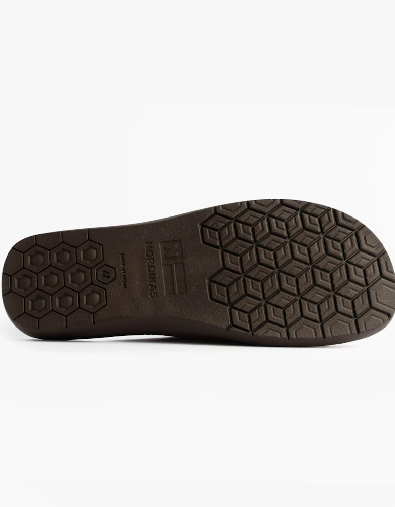 131 DUBLIN Mens Mule Slippers Brown