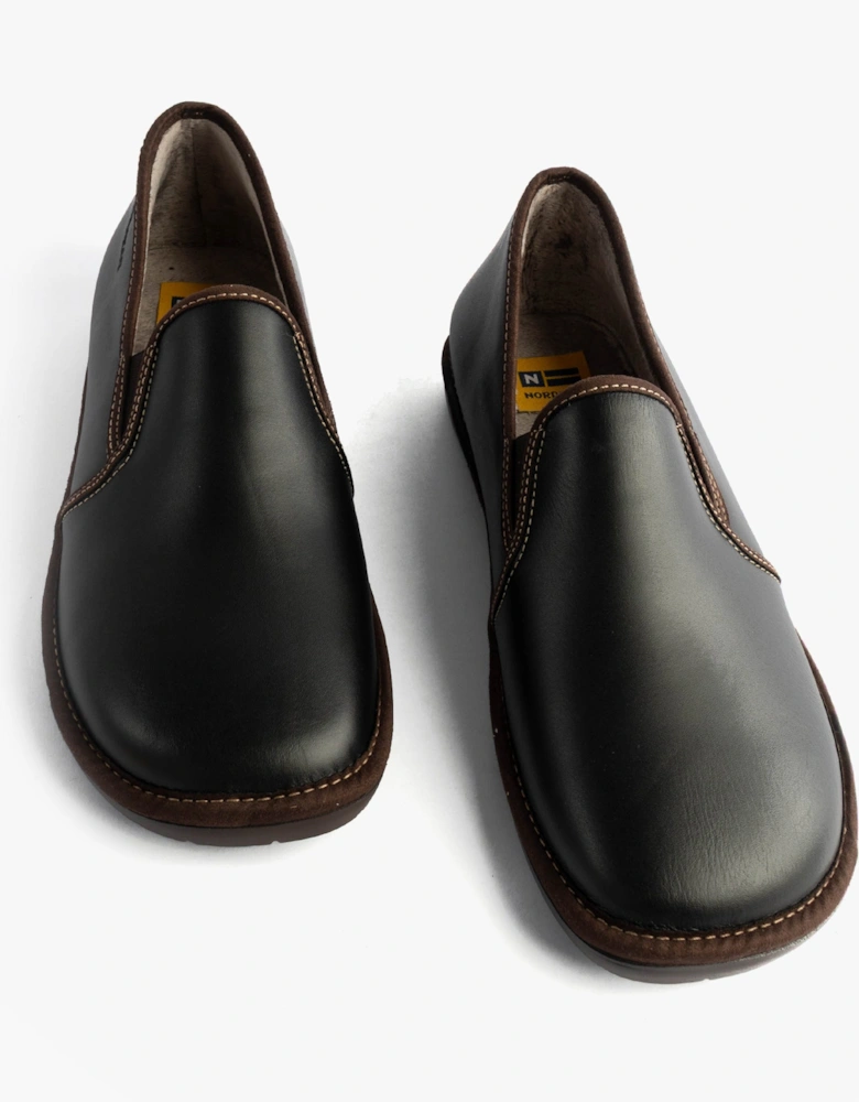 663 DUBLIN Mens Full Slippers Black
