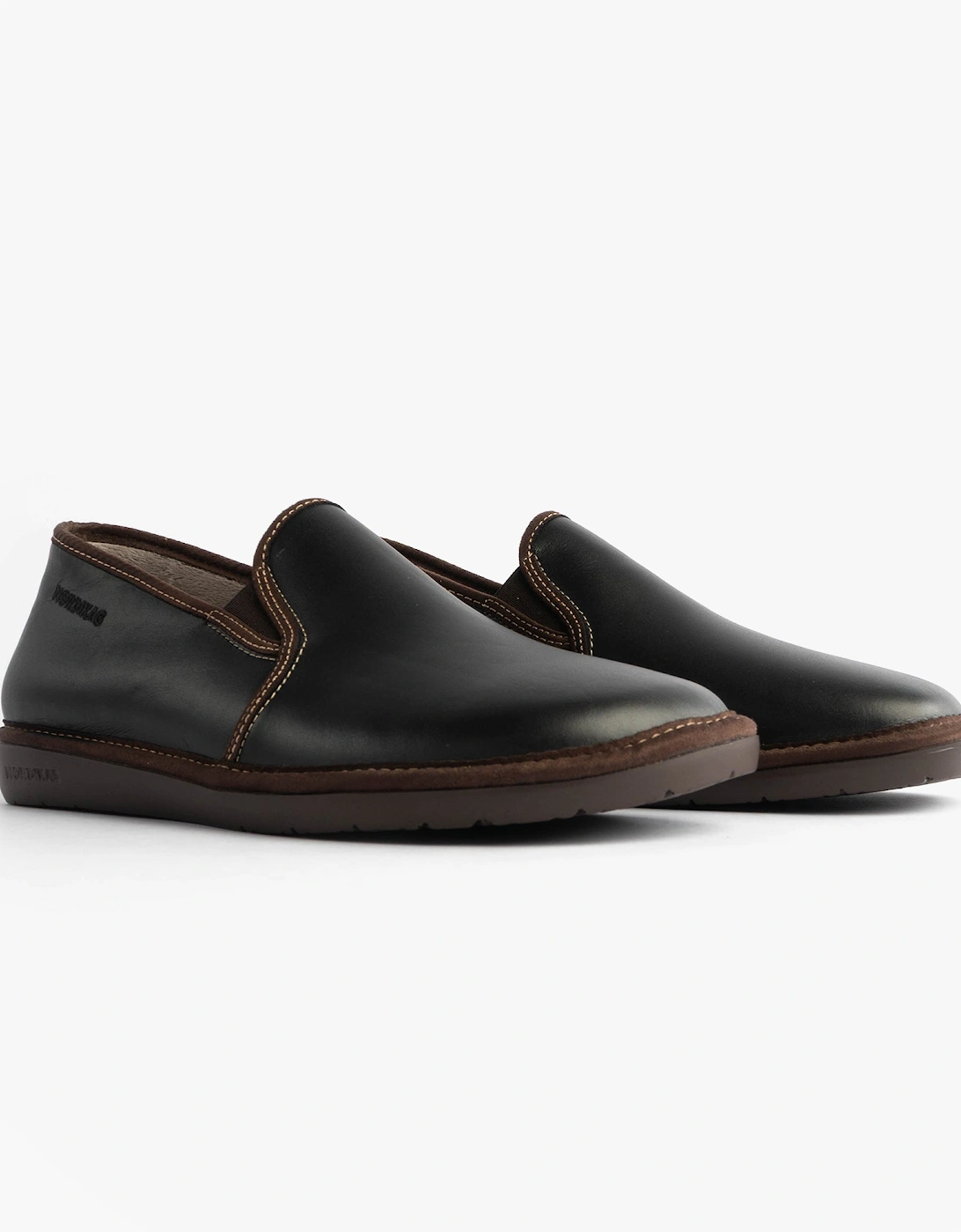 663 DUBLIN Mens Full Slippers Black