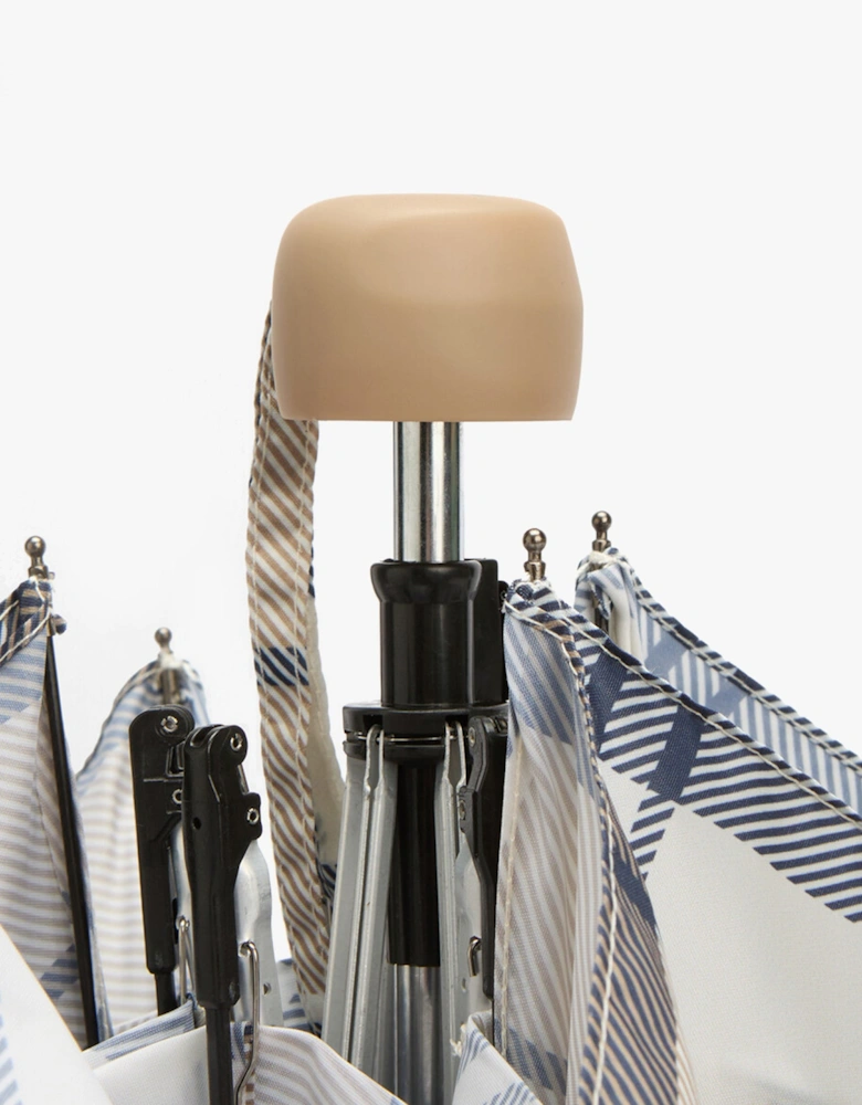 PORTREE Umbrella Hessian Navy Tartan