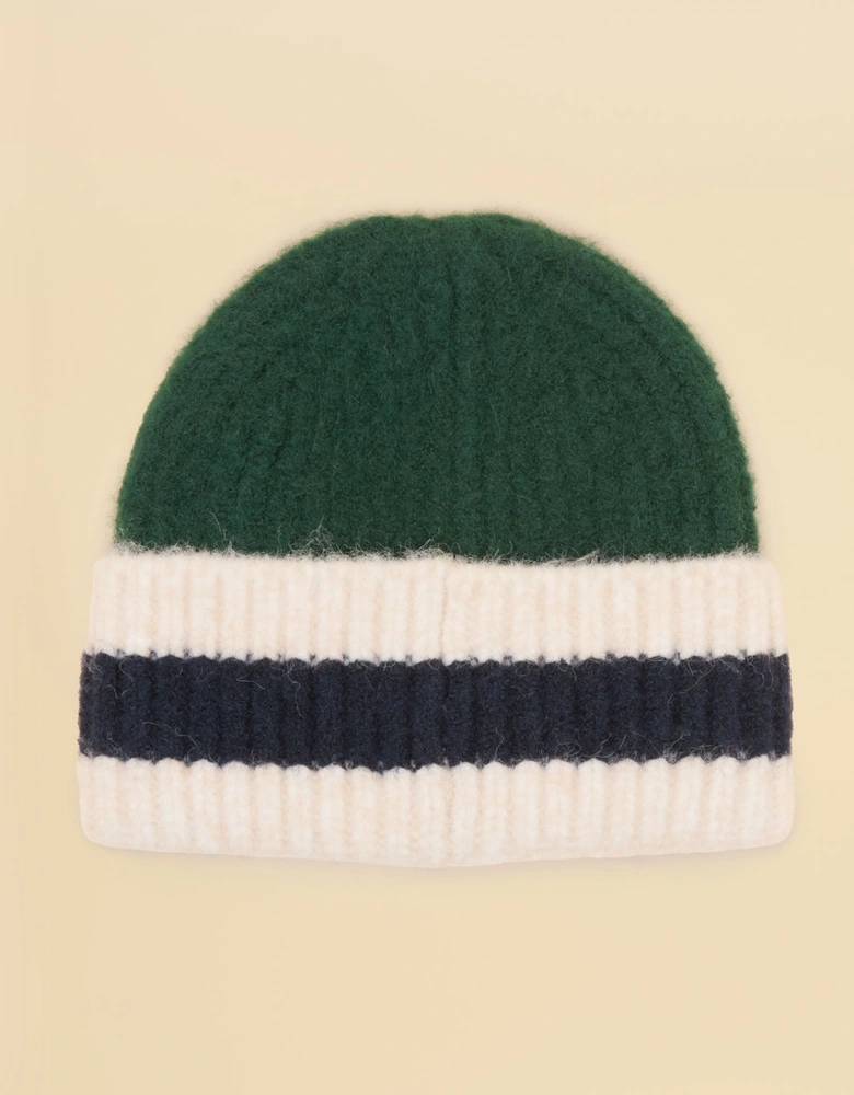 POPLEY STRIPE Womens Beanie Green/Blue