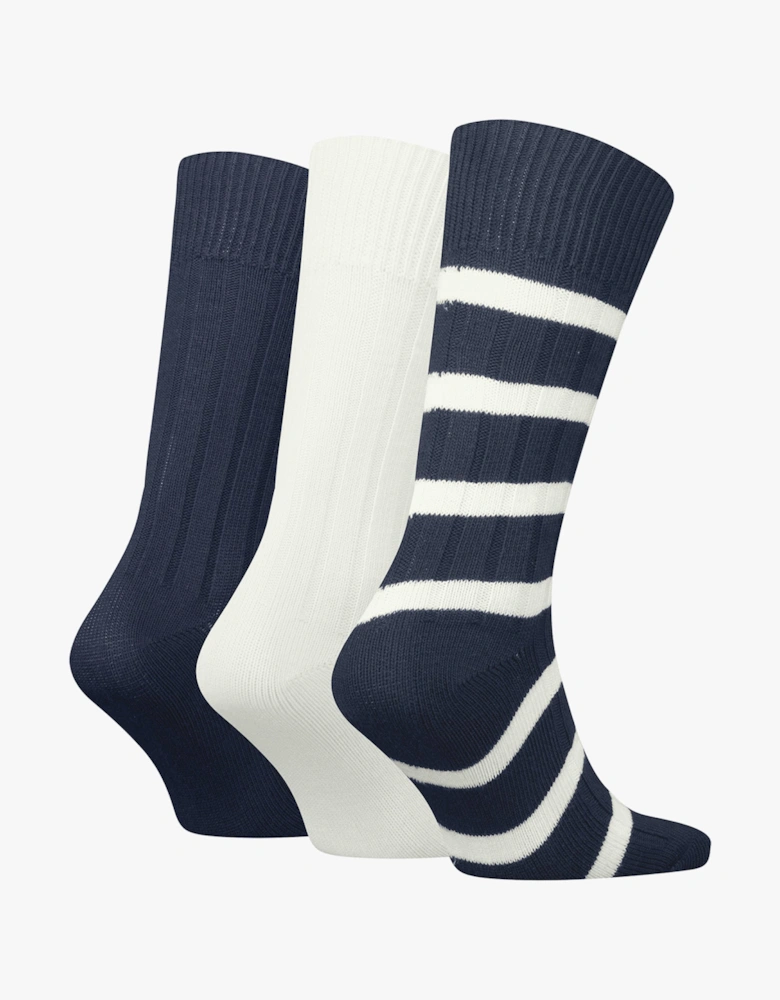3 Pack Giftbox Bootsock Mens Socks Navy