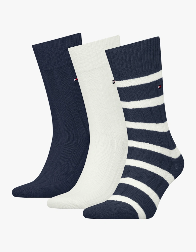 3 Pack Giftbox Bootsock Mens Socks Navy