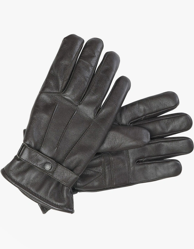 BURNISHED LEATHER THINSULATE Mens Gloves Dark Brown