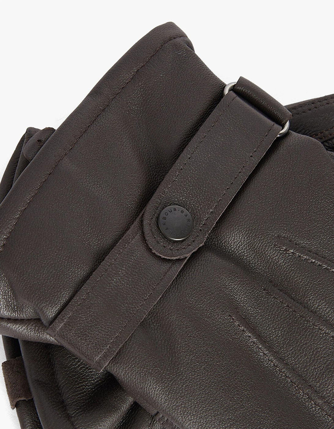 BURNISHED LEATHER THINSULATE Mens Gloves Dark Brown
