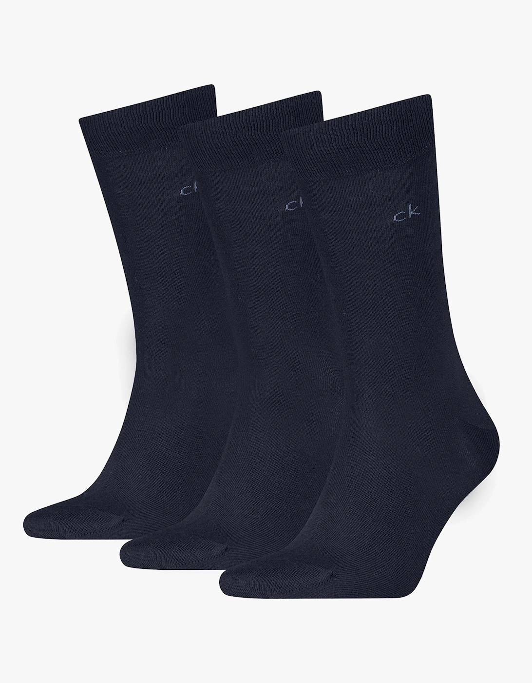 3 Pack Mens Crew Socks Navy, 3 of 2