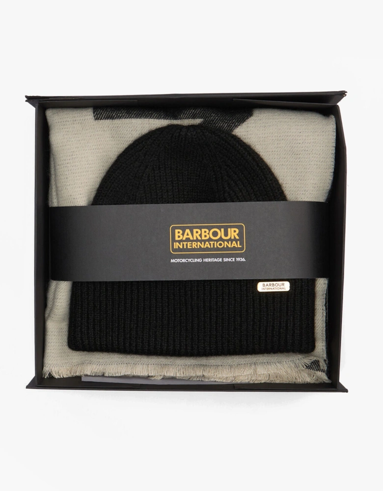 PENDLE BEANIE & MILLA SCARF Gift Set Womens Black/Jasmine