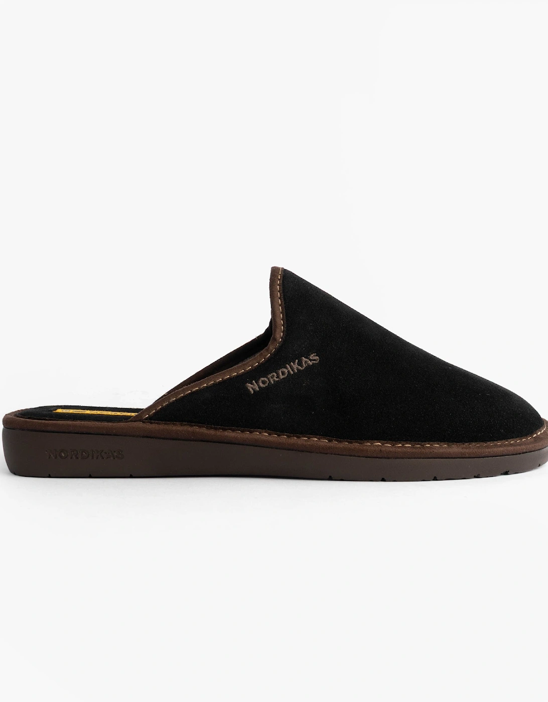131 DUBLIN Mens Mule Slippers Black, 7 of 6