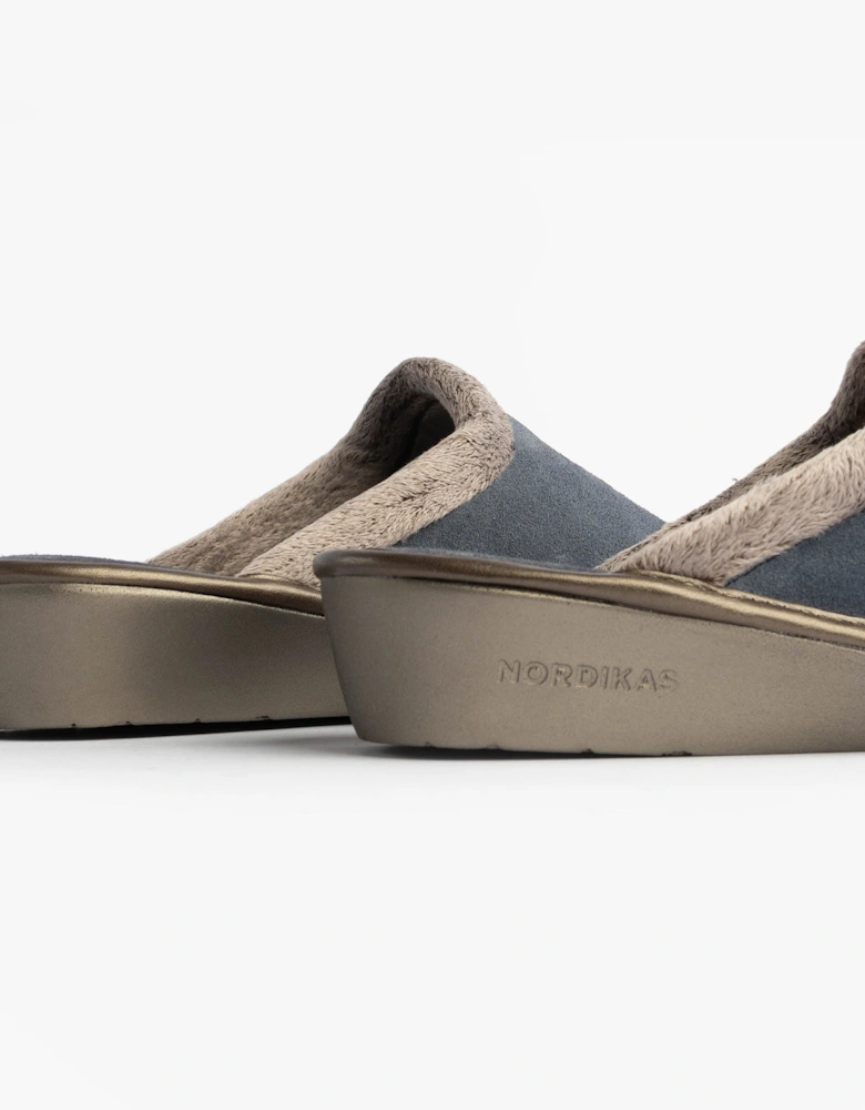 238 AFELPADO Womens Mule Slippers Blue