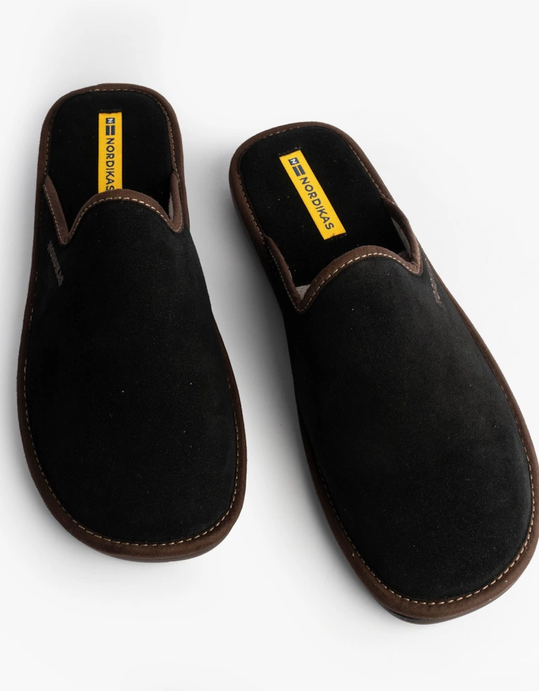 131 DUBLIN Mens Mule Slippers Black