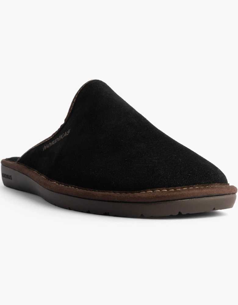 131 DUBLIN Mens Mule Slippers Black
