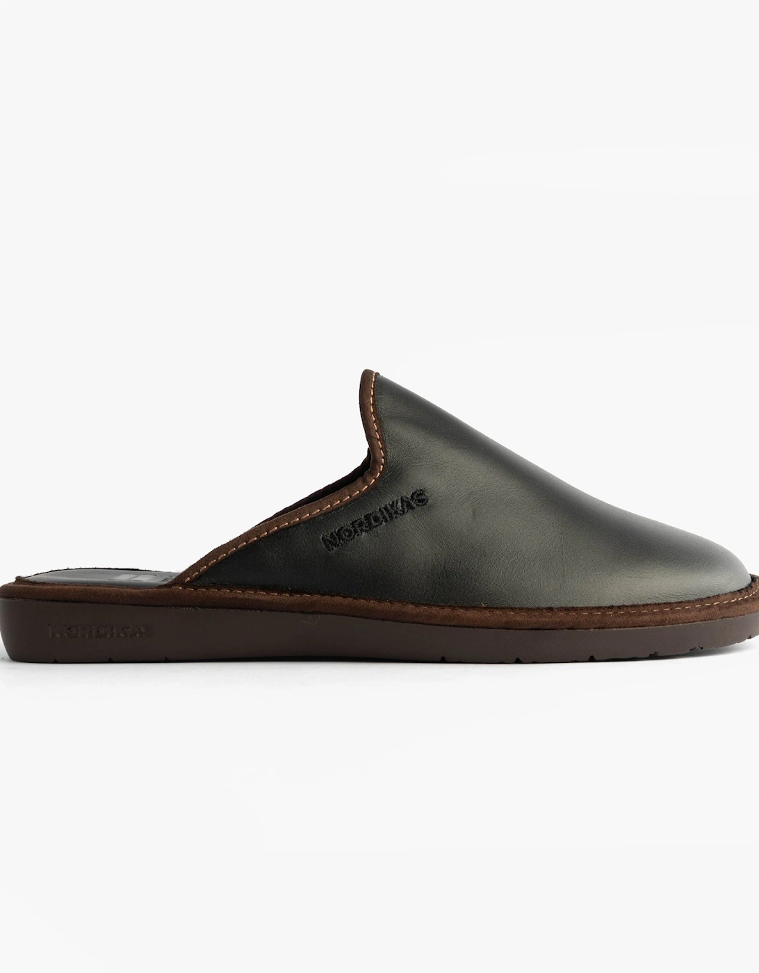 131 DUBLIN Mens Mule Slippers Black, 7 of 6