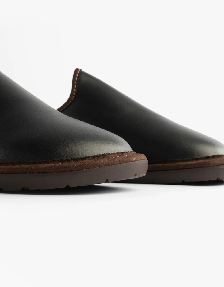 131 DUBLIN Mens Mule Slippers Black