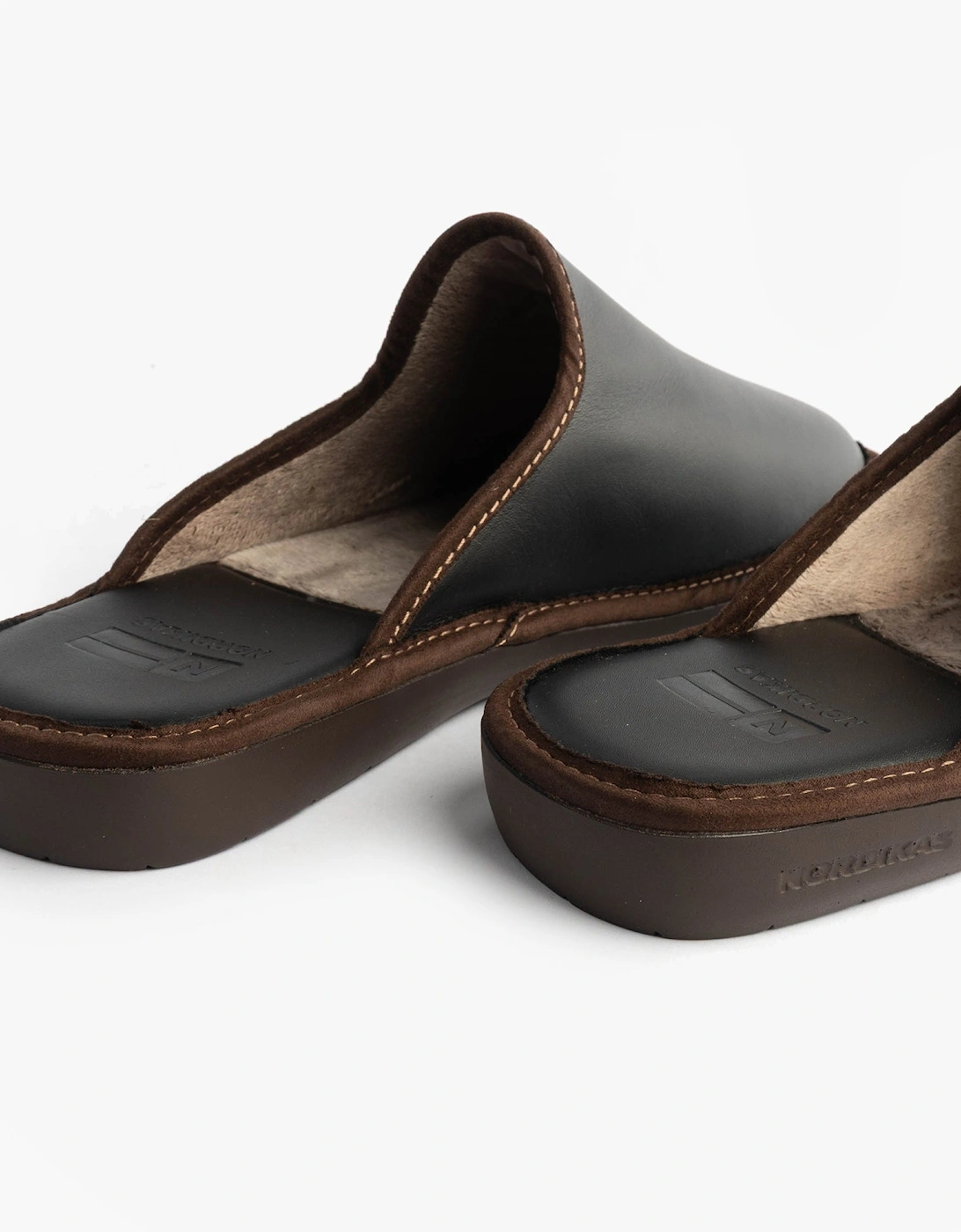 131 DUBLIN Mens Mule Slippers Black