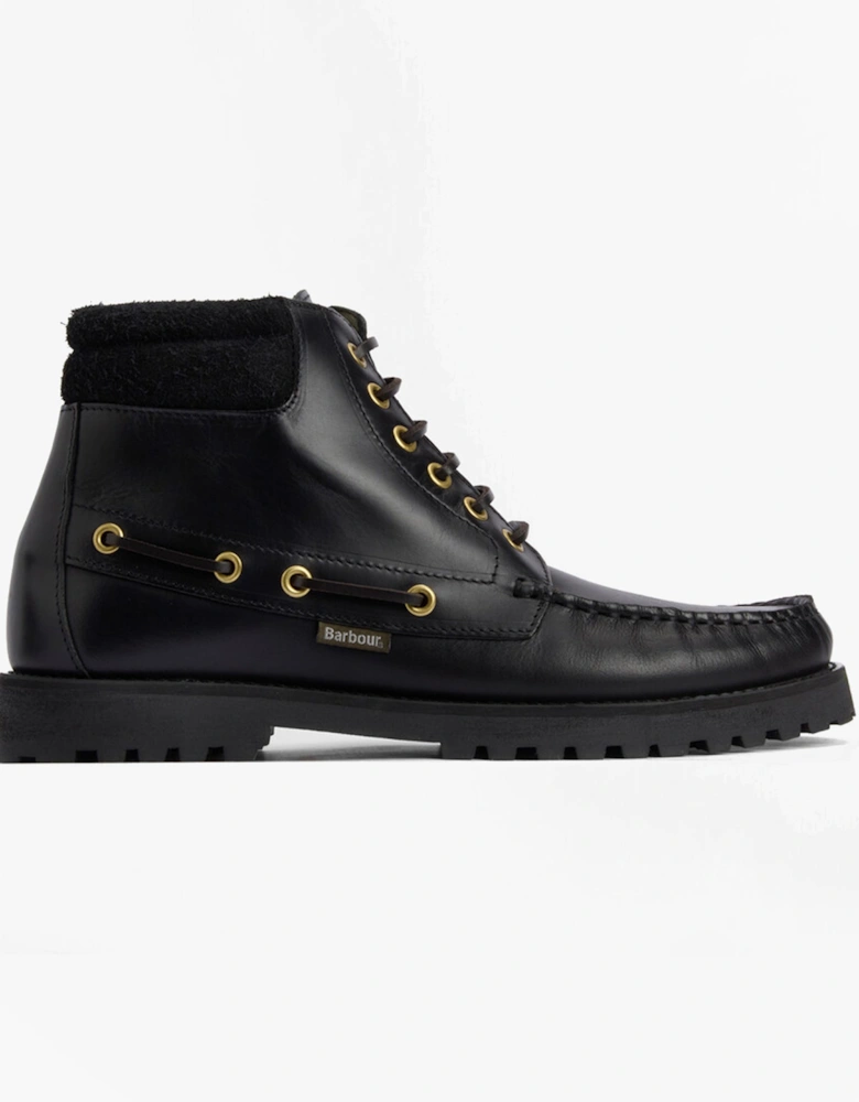 TILLER Mens Moccasin Boots Black