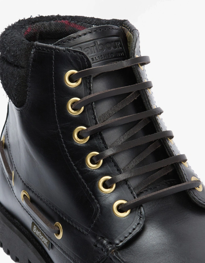TILLER Mens Moccasin Boots Black
