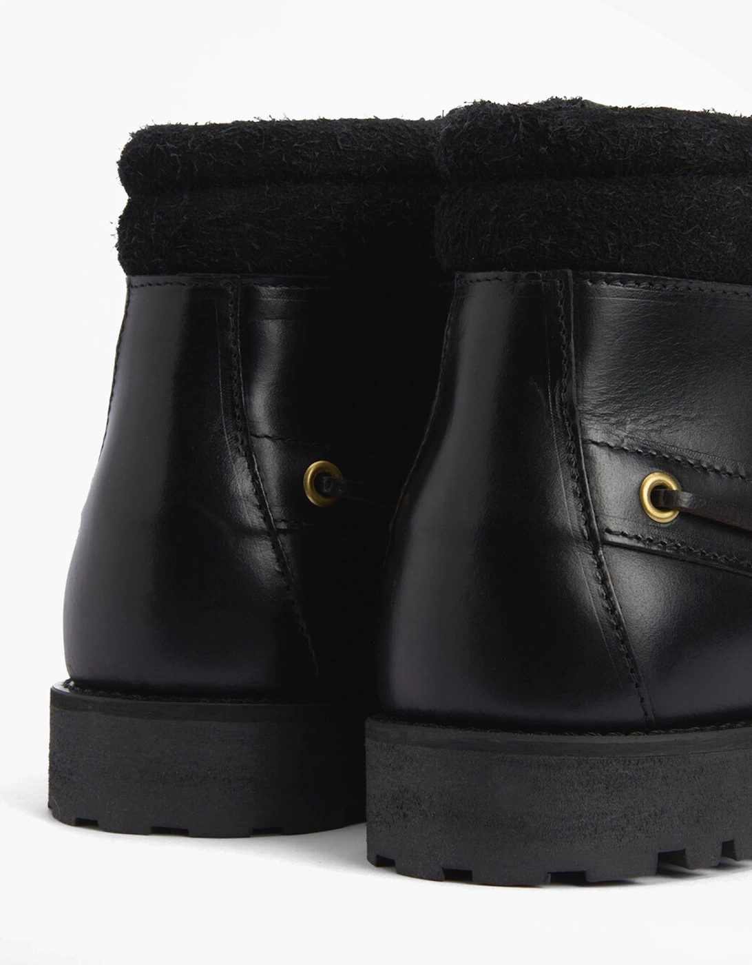 TILLER Mens Moccasin Boots Black