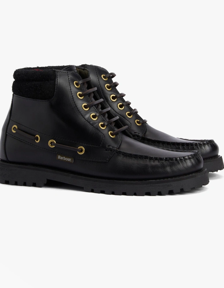 TILLER Mens Moccasin Boots Black