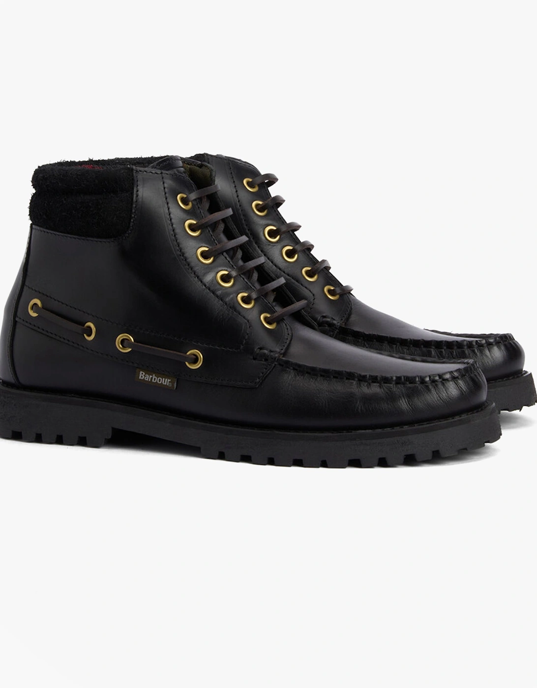 TILLER Mens Moccasin Boots Black