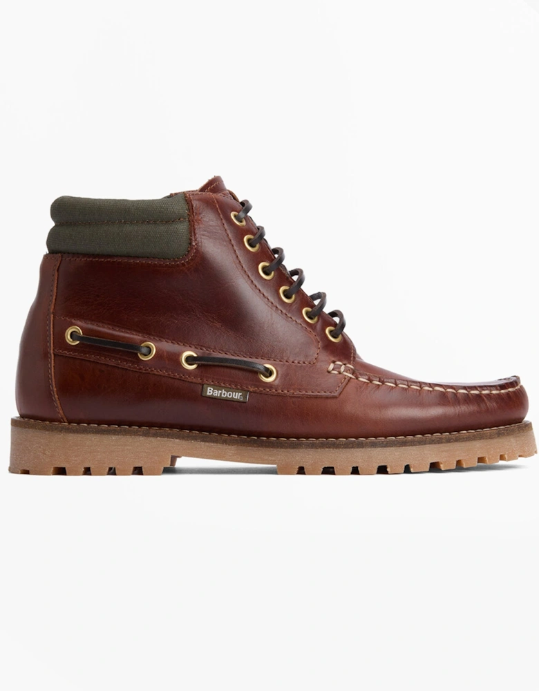 TILLER Mens Moccasin Boots Mahogany