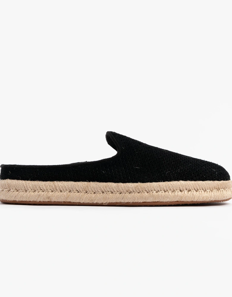 SANTIAGO MULE Mens Espadrille Black